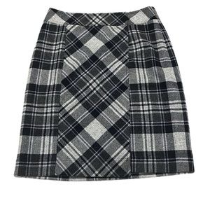 Brooks Brothers classic  plaid wool wrap skirt